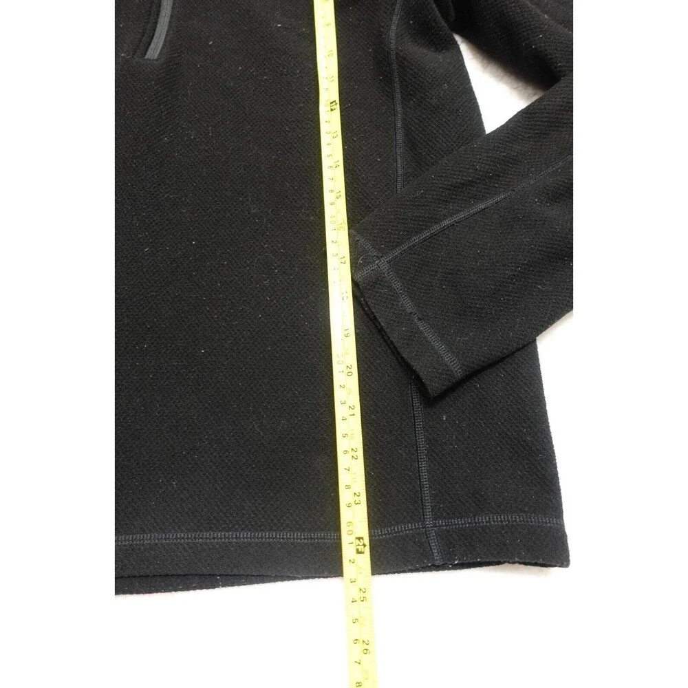 The North Face Jacket Mens Size M 1/4 ZIp Fleece Jacket Black Coat‎ Sweatshirt